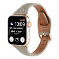 Miniatyrbillede 3 af 5: Apple Watch Series 8 (41mm) urrem i ægte læder - Grå Silver grey