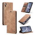 Miniatyrbild 1 av 2: CASEME iPhone Xr plånboksfodral i läder - khaki Beige
