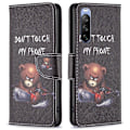 Pikkukuva 1 / 2: Wonderland Sony Xperia 10 III flip kuoret - Karhu Black