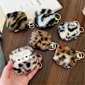 Miniatyrbillede 2 af 3: AirPods 3 leopard faux fur-etui med spænde - Sort / Sort White