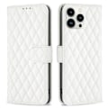 Pikkukuva 1 / 2: Rombuskuvioinen matta läppäkotelo iPhone 13 Pro Max - Valkoinen White