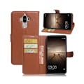 Miniatyrbillede 1 af 2: Huawei Mate 9 beskyttende læder-etui - Brun Brown