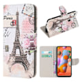 Pikkukuva 1 / 2: Wonderland Samsung Galaxy A11 flip kotelot - Eiffel Torni Multicolor
