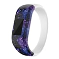 Miniatyrbillede 1 af 2: Garmin Vivofit JR erstatnings urrem i silikone med mønster - Lilla galakse Purple