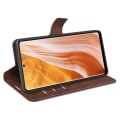 Miniatyrbillede 5 af 6: Læderetui med Pung til ZTE Axon 40 Pro - Brun Brown