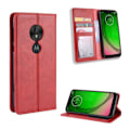 Pikkukuva 1 / 2: Motorola Moto G7 Play vintage nahkakotelo - Punainen Red