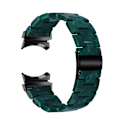 Miniatyrbillede 1 af 6: Samsung Galaxy Watch 5 / 5 Pro / 4 urrem i resin-stil - Sortliggrøn Green