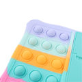 Miniatyrbillede 3 af 6: Beskyttende tablet etui iPad 10.9 (2022), Fidget sensorisk silikone boble angst stress reliever legetøj skridsikker tekstur tablet cover med fold kick Multicolor