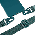 Miniatyrbillede 3 af 5: Tyndt TPU-etui med mat finish og justerbar strop til Samsung Galaxy S22 - Mørkegrøn Green