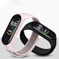 Miniatyrbillede 3 af 6: Xiaomi Mi Band 7 / 6 / 5 nylon urrem - Reflekterende Sort Black
