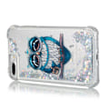 Miniatyrbillede 1 af 2: iPhone 7 Plus / 8 Plus stødsikkert etui med flydende glitterpulver - Elegant Owl Multicolor