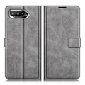 Miniatyrbillede 1 af 2: Wallet-style Læder Etui til Asus Rog Phone 5 - Grå Silver grey