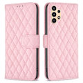 Miniatyrbillede 1 af 2: Rhombus mat Samsung Galaxy A13 5G / Samsung Galaxy A13 4G flip etui - Lyserød Pink
