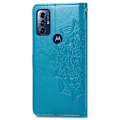 Miniatyrbild 2 av 2: Mandala läder Motorola Moto G Play (2023) fodral - Blå Blå