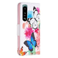 Miniatyrbillede 2 af 2: Wonderland Sony Xperia 5 III flip etui - To Sommerfugle Multicolor