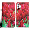 Miniatyrbillede 1 af 2: Wonderland Samsung Galaxy M32 5G / Samsung Galaxy A32 flip etui - Tulipan Red