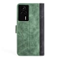 Miniatyrbild 3 av 6: Tvåfärgat Xiaomi Redmi K60E fodral i läder - Grön Grön