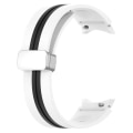 Miniatyrbillede 1 af 5: Samsung Galaxy Watch 5 Pro dobbeltfarvet silikoneurrem - Hvid / Sort White