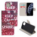 Pikkukuva 1 / 2: Wonderland iPhone 11 Pro Max kotelot -  Quote Keep Calm and Sparkle Pink
