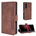 Miniatyrbillede 1 af 2: Modern-styled Læder Pung Etui til Sony Xperia 1 Iii - Brun Brown