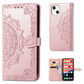 Miniatyrbild 1 av 2: Mandala läder iPhone 13 fodral - Rosa Rosa