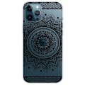 Miniatyrbillede 1 af 2: iPhone 14 Pro 6.1 tommer Anti-fall Pattern Printing Clear Design Back Case IMD Soft Flexible Wear-resistant Protective Phone Case - Sort Black