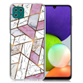 Miniatyrbillede 1 af 2: Marble Samsung Galaxy A22 5G Etui - Rose / Hvid / grå marmor Multicolor