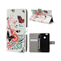 Pikkukuva 1 / 2: Scherfig Huawei Nova Nahkakotelo Läpällä - Perhos Ympyrät Multicolor