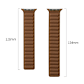Miniatyrbild 2 av 2: Apple Watch Series 8 (41mm) klockarmband i äkta läder - Khaki Beige