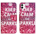 Pikkukuva 1 / 2: Wonderland Samsung Galaxy A04 Läppäkotelo - Keep Calm And Sparkle Red