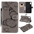 Miniatyrbild 1 av 2: Butterfly läder iPhone Xr fodral - Silver/Grå Silvergrå
