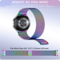Miniatyrbillede 4 af 4: Samsung Galaxy Watch 5 (40 mm) urrem i rustfrit stål med klart cover - Flerfarvet Multicolor