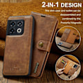 Miniatyrbillede 2 af 2: DG.Ming OnePlus 10 Pro 2-in-1 Pung Etui - Brun Brown