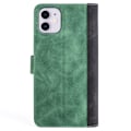 Miniatyrbillede 2 af 2: To-farvet iPhone 11 læderetui - Grøn Green