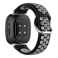 Miniatyrbillede 1 af 2: Fitbit Sense 2 / Versa 4 tofarvet silikone-urrem - Sort / Grå Black