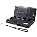 Miniatyrbillede 2 af 2: Samsung Galaxy S9 stemplet Træ ugle PU læder flip etui - Sort Black