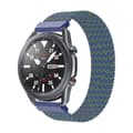 Elastiskt klockarmband i nylon för Samsung Galaxy Watch 4 - W-Form Blå / Grön Storlek: L Blå
