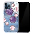 Miniatyrbilde 1 av 2: Marmordesign iPhone 13 Pro Max deksel - Sekskantede Fragmenter I Blått Multicolor