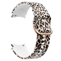 Miniatyrbillede 1 af 2: Urrem i silikone med mønsterprint til Samsung Galaxy Watch 4 - Brun Leopard Brown