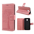 Miniatyrbillede 1 af 2: Samsung Galaxy J3 (2017)  Smuk læder etui med tryk - Pink Pink