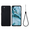 Miniatyrbillede 1 af 6: Matte Liquid silikone cover til OnePlus Nord - Sort Black