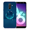 Miniatyrbild 2 av 2: Samsung Galaxy A6 Plus (2018) mobilskal silikon tryckmönster - Vattendroppe Blå