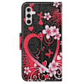 Miniatyrbillede 2 af 2: Wonderland Samsung Galaxy A14 Flip Etui - Rød Hjerte Red