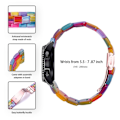 Miniatyrbillede 2 af 2: 20 mm Huawei Watch GT 2 42 mm / Watch 2 resin-urrem med spænde i rustfrit stål - Candy Regnbue Multicolor