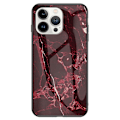 Miniatyrbillede 1 af 2: Fantasy iPhone 14 Pro cover - Blodrød Marmor Red