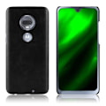 Miniatyrbillede 1 af 2: Motorola Moto G7 litchi tekstur læderetui - Sort Black