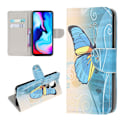 Pikkukuva 1 / 2: Wonderland Motorola Moto E7 Plus / Motorola Moto G9 Play flip kuoret - Sininen Perhonen Blue