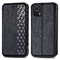 Pikkukuva 1 / 2: Nahkakotelo With A Stylish Rhombus Imprint For Motorola Edge 30 Neo - Musta Black