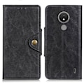 Miniatyrbillede 1 af 2: Alpha Nokia C21 læder flip etui - Sort Black