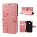 Miniatyrbillede 1 af 2: Huawei Honor 8 Lite smart og holdbart læder etui - Lyserød Pink